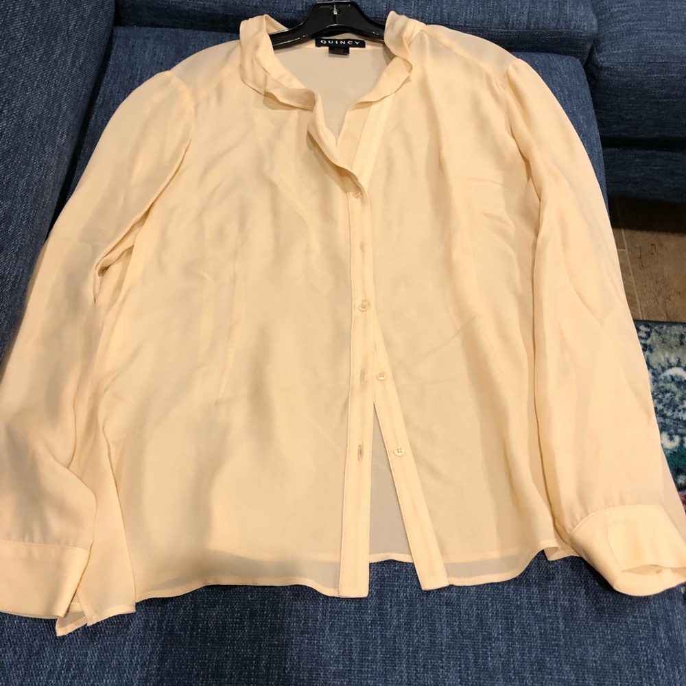 Quincy silk blush blouse 40c/d